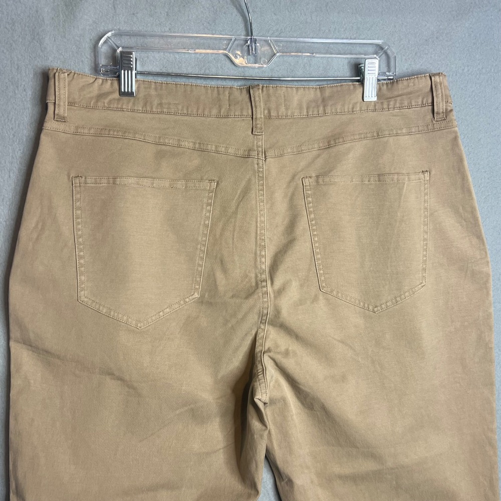 KanCan Khaki Ankle Pants Size 16 Tan Straight Leg Casual Utility Pockets - Picture 7 of 7